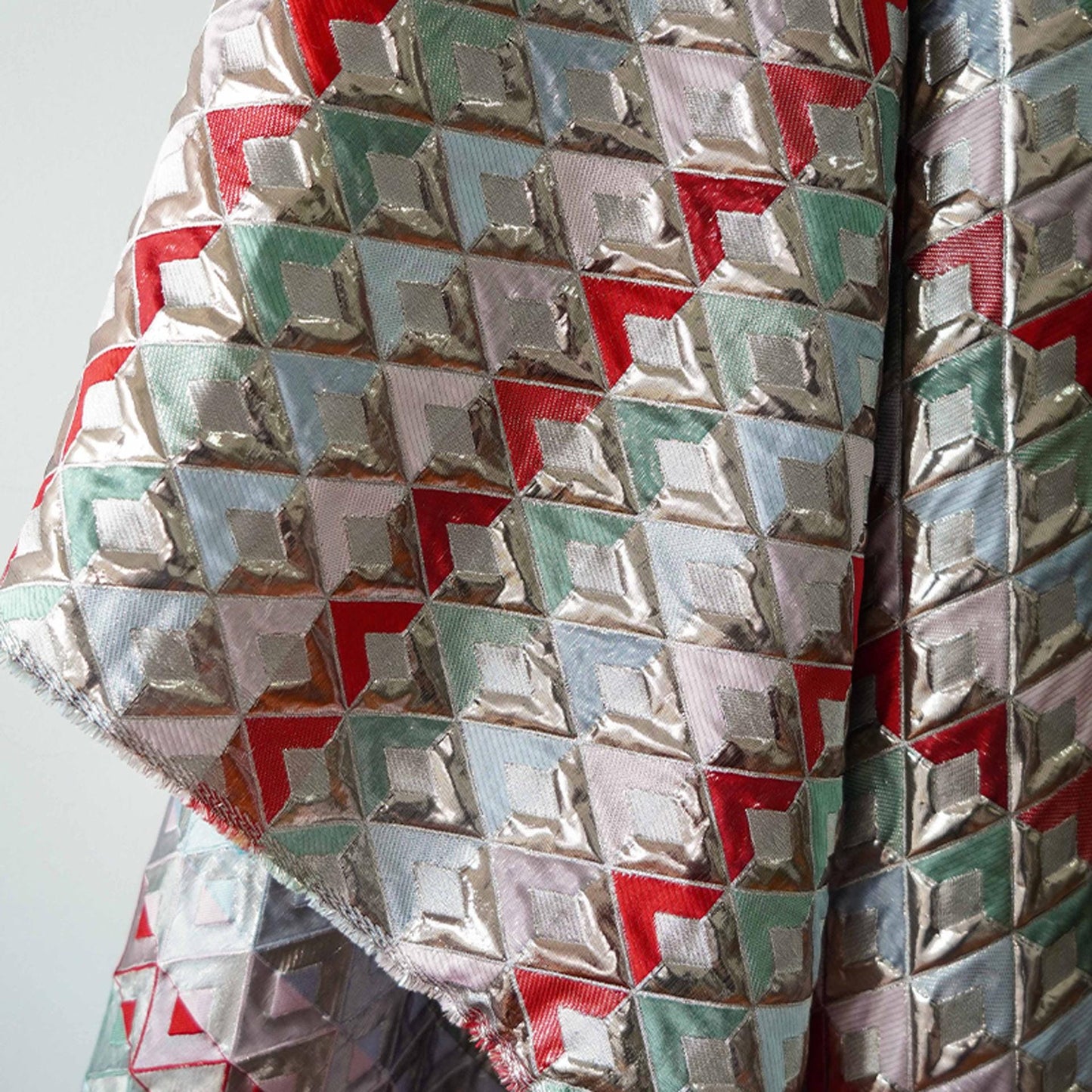 Gold Thread 3D Jacquard Fabric: 60"W Cheongsam Qipao Material