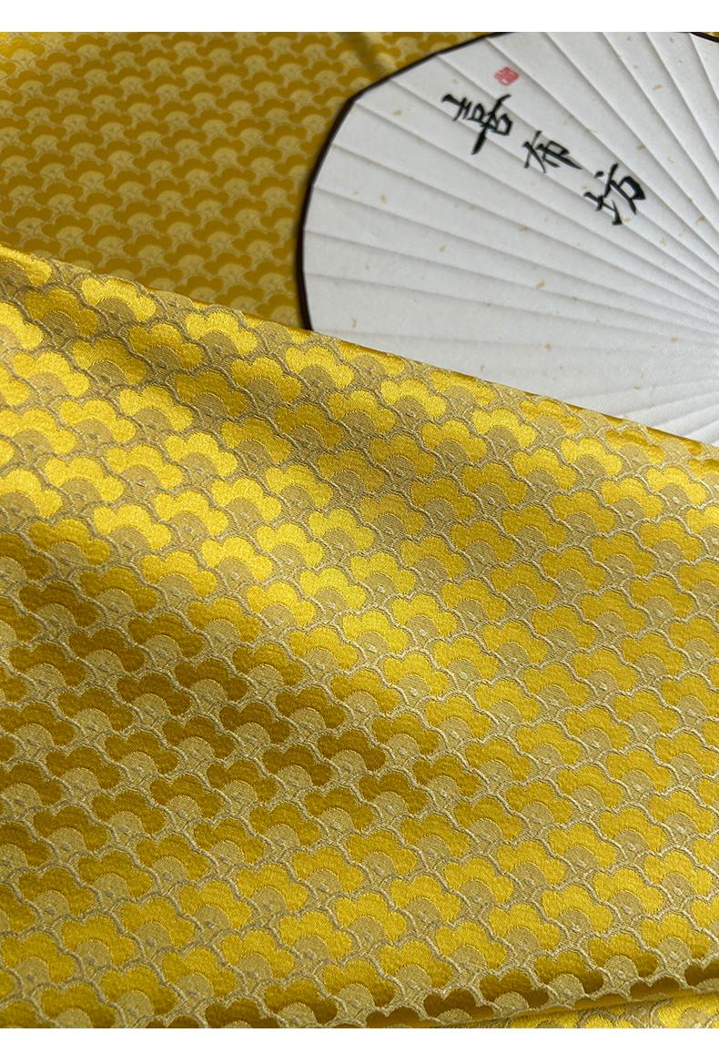 Nishijin Japanese Brocade Fabric: Fish Scales, Gold Thread (59" Width)