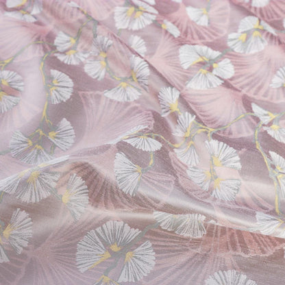 Phlox Flower Brocade Fabric: 59"W Chinese Upholstery Sewing Material