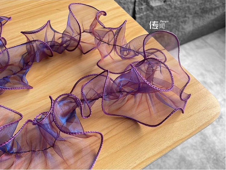 Organza Ruffle Trim: 5cm Mermaid Lace, Wedding & Event Decor