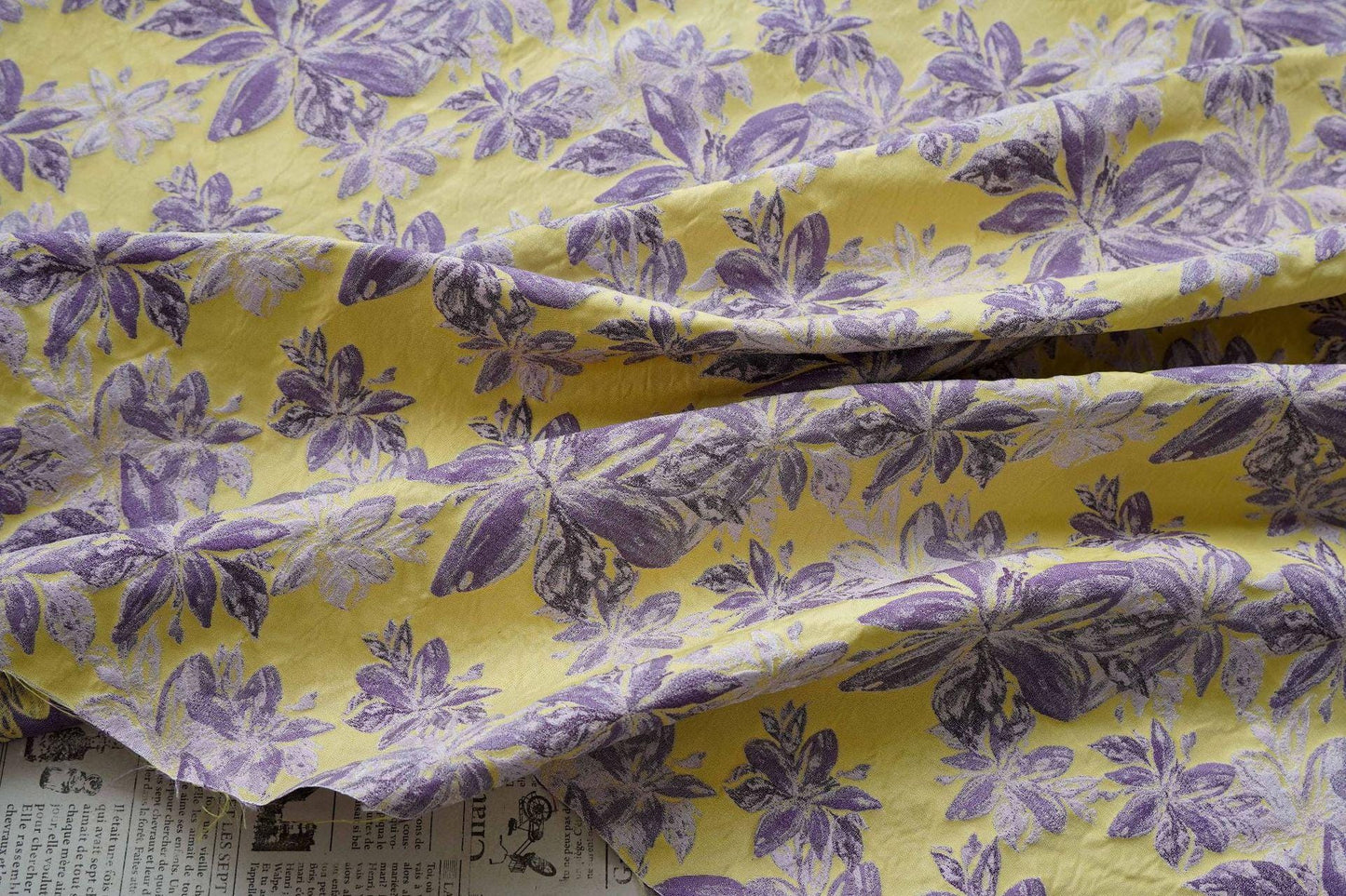 Country Style Embossed Floral Jacquard Fabric, Home Decor & Upholstery, 59"Wide