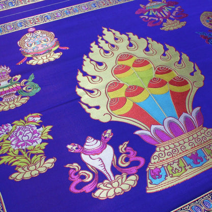 Royal Blue Tibetan Fabric: Silk Rayon Blend (29x21")