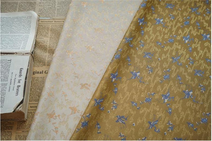 Gold Thread Jacquard Fabric: 3D Oil Painting Texture, 55" Wide