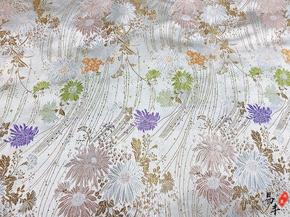 Chrysanthemum Damask Jacquard Brocade Fabric: Kimono Sewing Material