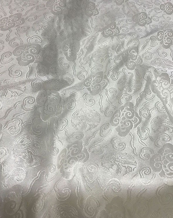 Cloud Brocade Fabric: Silk Rayon Jacquard, Costume Dress Material
