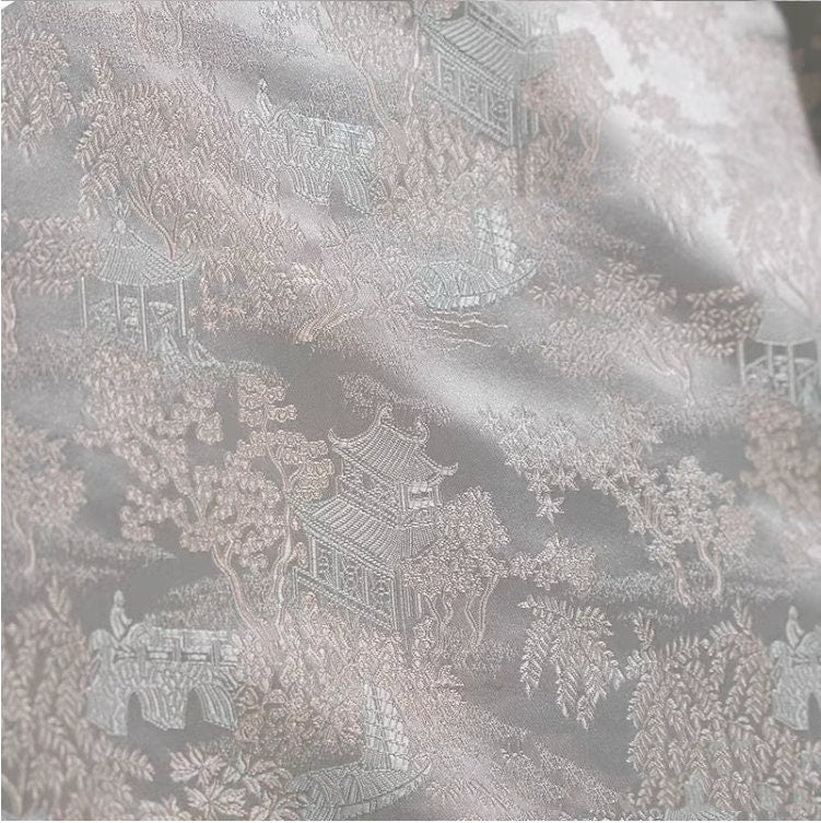 Brocart de soie chinois ancien : 150 cm de large, pour l’ameublement et la couture, vendu au mètre