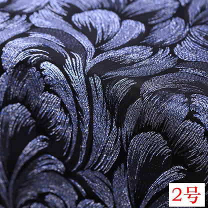 Gold Feather Jacquard Brocade Fabric: 60" Wide Sewing & Upholstery