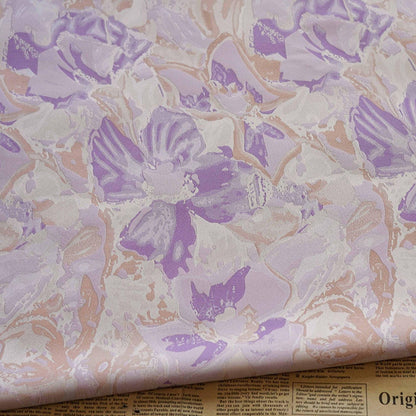 Tissu jacquard à motif floral : Damas rétro palais, 147 cm de large