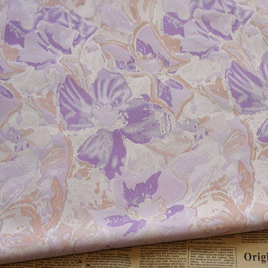 Tissu jacquard à motif floral : Damas rétro palais, 147 cm de large
