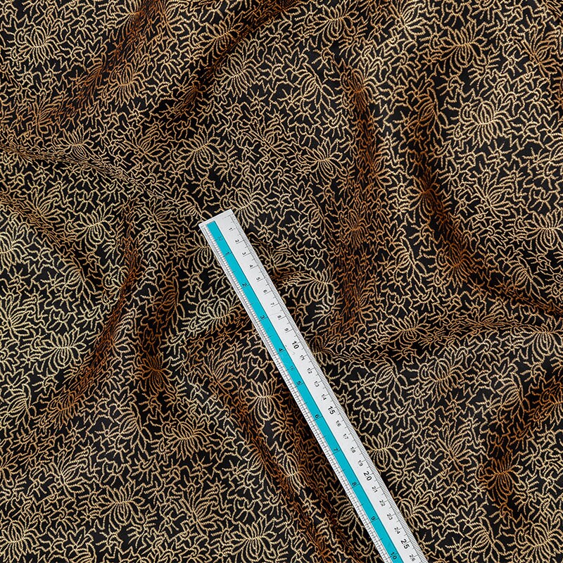 Nishijin Reversible Gold Damask Brocade Fabric: 29.5" Wide