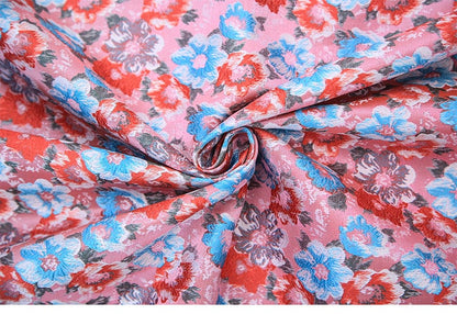 Floral Brocade Jacquard Fabric: 35"W Rayon Dress Fabric