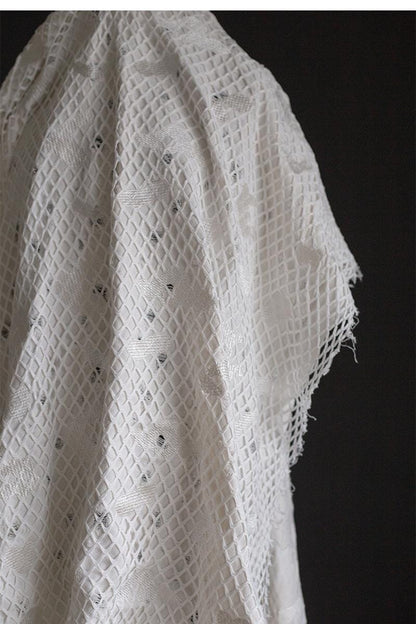Embroidered Jacquard Denim Fabric: 3D Weave Cotton, Thick Jacket Material