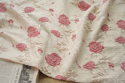 Gold Thread Peony Jacquard Fabric: 55" Wide Designer Upholstery