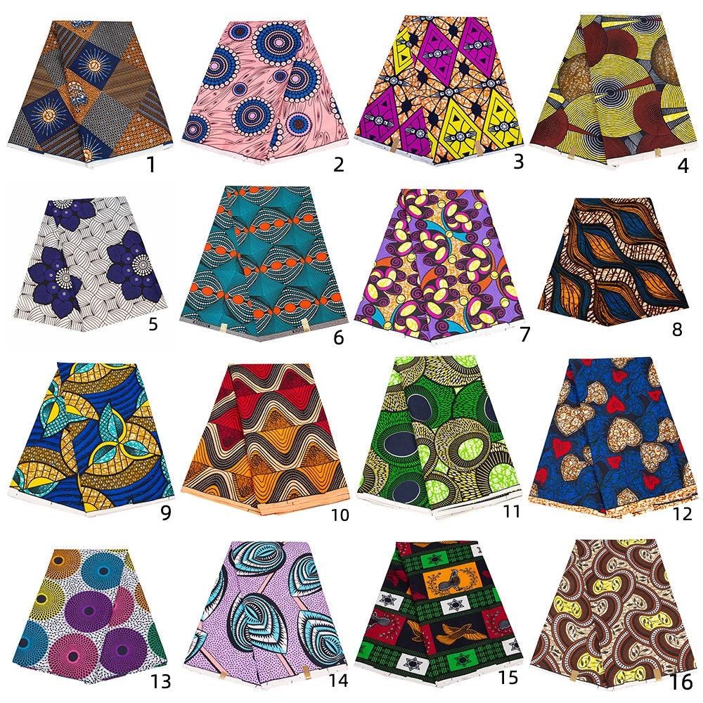 African Ankara Wax Print Fabric: Vibrant Colors, 6 Yards