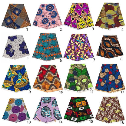 African Ankara Wax Print Fabric: Vibrant Colors, 6 Yards