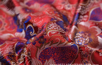 Moonflower Silk Brocade Fabric: Chinese Upholstery & Sewing - By The Meter