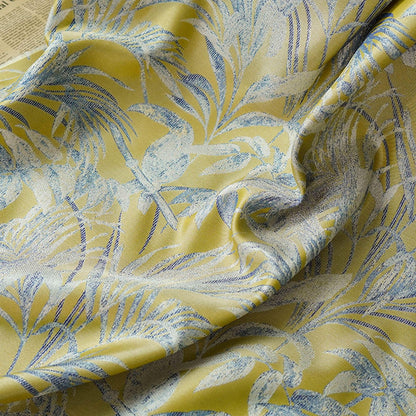 Gold Thread Bird Jacquard Fabric: Embossed Upholstery, Costume, Decor (By The Meter)