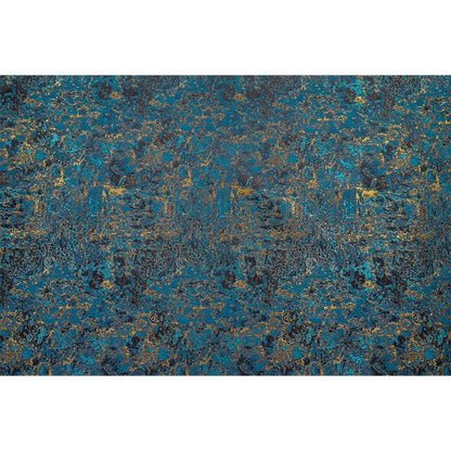Tissu jacquard bleu paon galaxie : ameublement, costumes, décoration - 160 cm de large