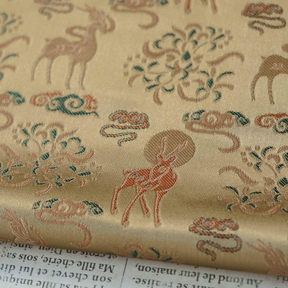 Nine-Color Deer Brocade Fabric: Chinese Hanfu Qipao Sewing Material