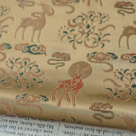 Nine-Color Deer Brocade Fabric: Chinese Hanfu Qipao Sewing Material