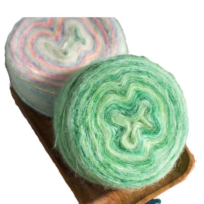 Fil de soie mohair teint à la main arc-en-ciel : dentelle légère (50 g 100 m)