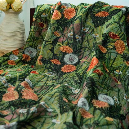 Floral Jacquard Woven Fabric: Oil Painting Style, 55" Wide