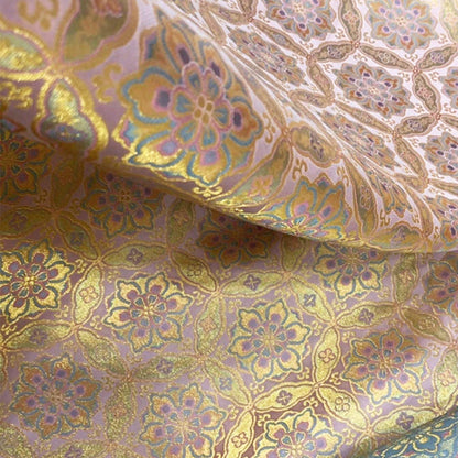 Tissu brocart Baoxiang de Dunhuang : 150 cm de large, tissu pour robe cheongsam tibétaine