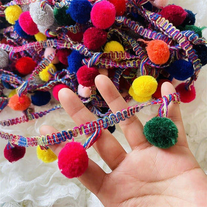 Colorful Pom Pom Trim: Shabby Chic Tassel Lace, DIY Decor - Poppylollipop