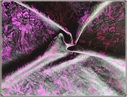 Hibiscus Silk Brocade Fabric (29.5" Width) - Sewing & Wedding