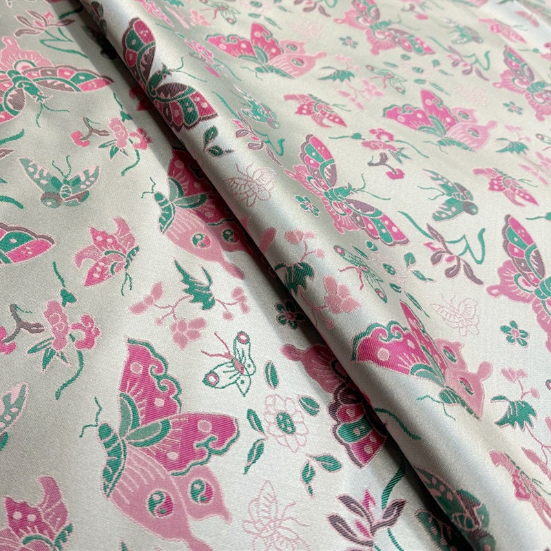 Butterfly Jacquard Brocade Fabric: 59"W Rayon Blend, Sewing & Upholstery