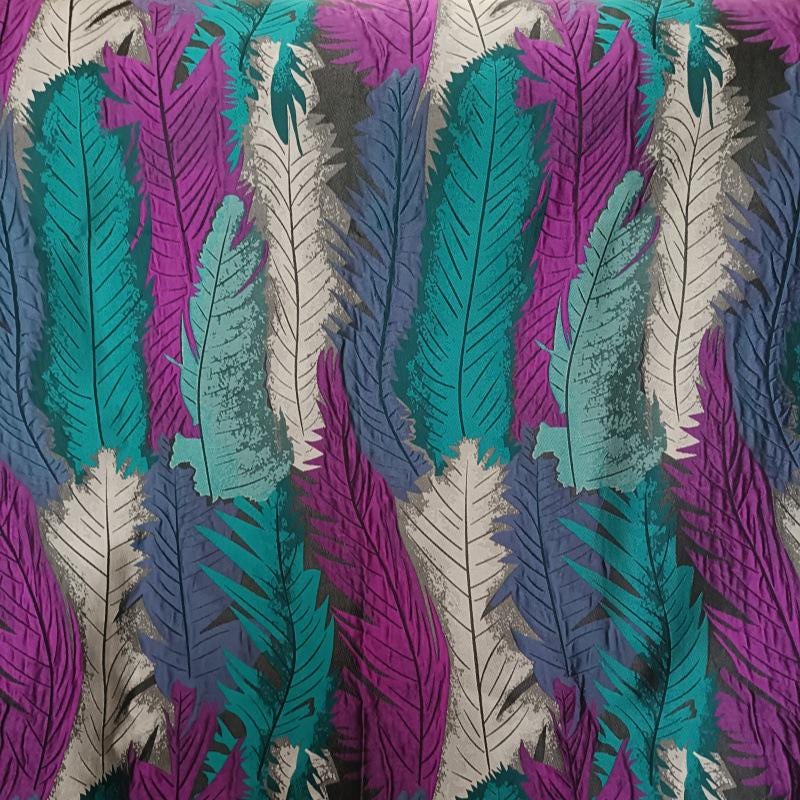 Tissu jacquard à plumes : matelassage texturé 3D, pour la couture d’ameublement, largeur 140 cm