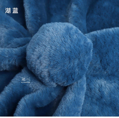 Faux Rex Rabbit Fur Fabric: Plush Polyester Material, 20"W