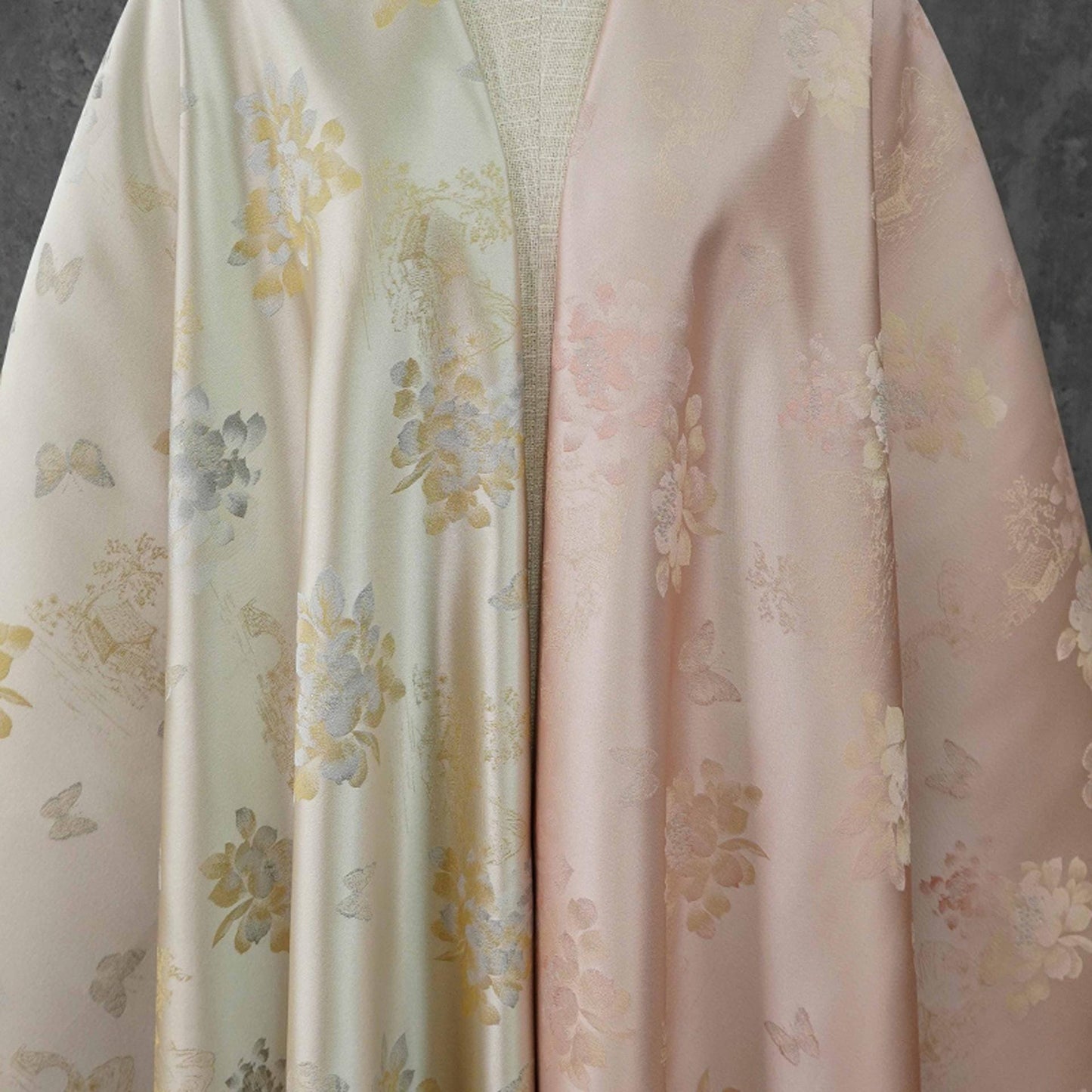 Tissu brocart à motifs floraux papillons ��� Jacquard chinois, ameublement &