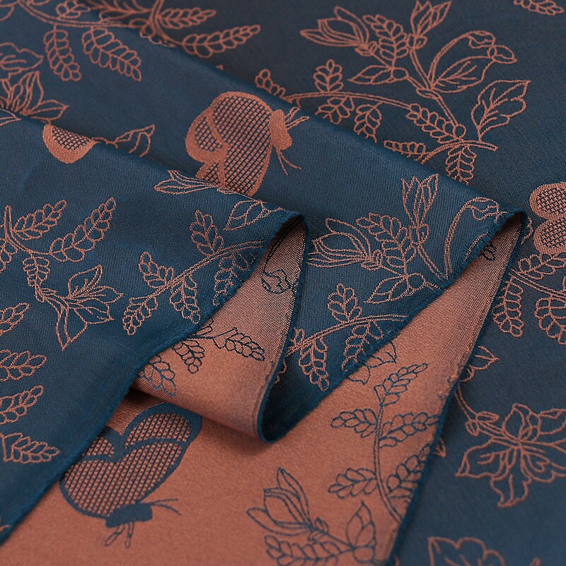 Floral Tea Silk Satin Fabric - 59"W Digital Print