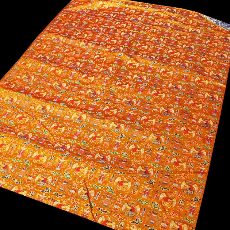 Peacock Lantern Brocade Fabric: 58"W Chinese Rayon Sewing Material
