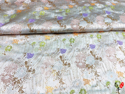 Chrysanthemum Damask Jacquard Brocade Fabric: Kimono Sewing Material