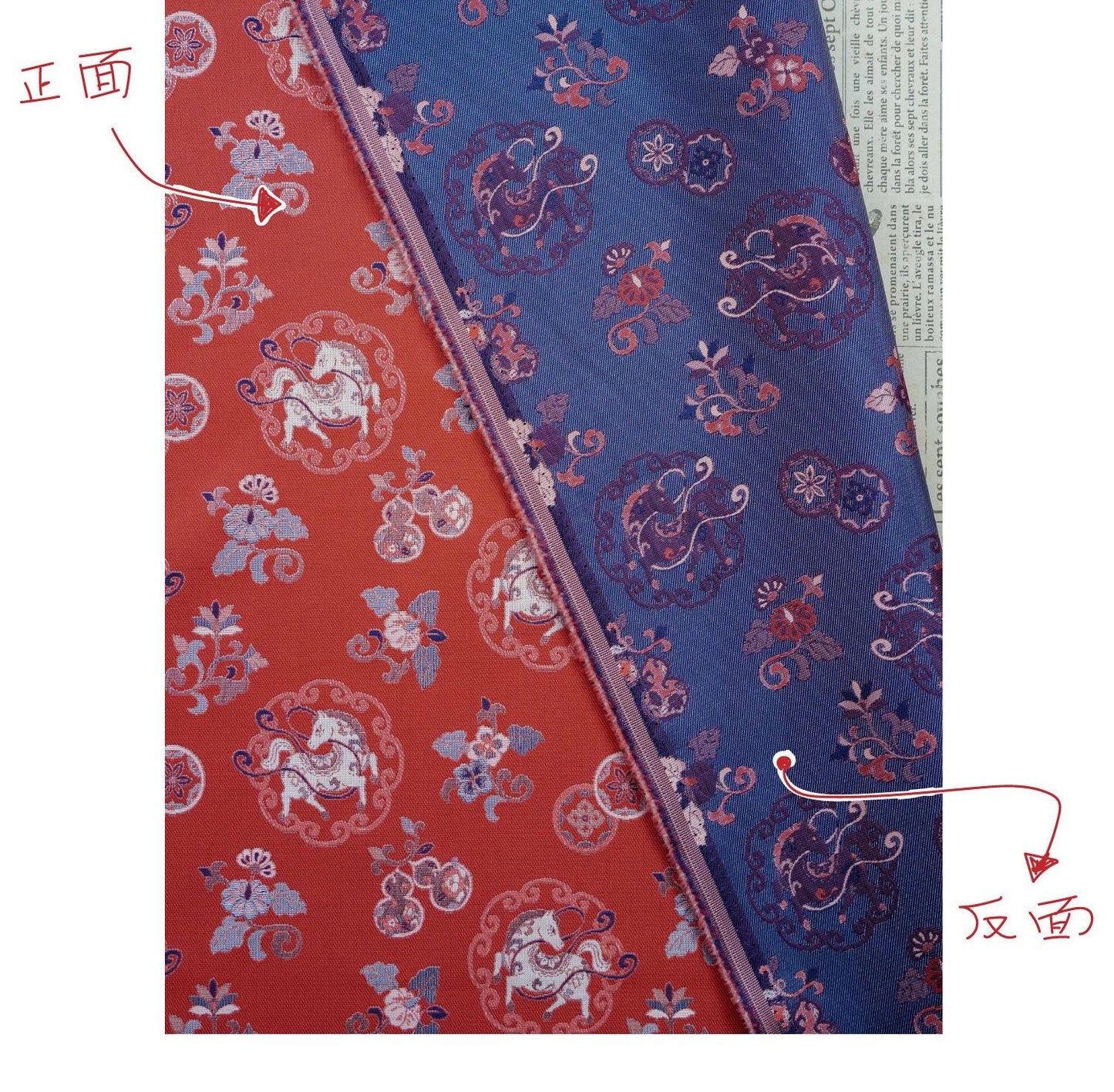 Auspicious Floral Brocade Fabric - Chinese Qipao Cheongsam Material
