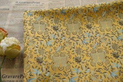 Pisces Fish Brocade Fabric: 58"W Chinese Style Sewing Material