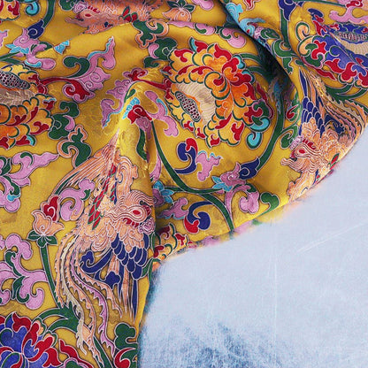 Satin Tea Silk Fabric: 59"W Gambiered Canton Gauze