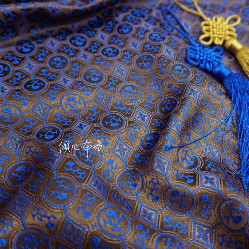 Floral Jacquard Brocade Fabric: Chinese Tang Style, DIY Dress/Curtain Material