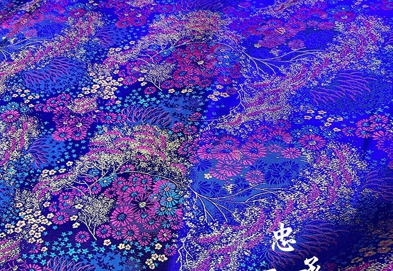 Galaxy Silk Brocade Fabric: 35" Wide Chinese Sewing Material - Poppylollipop