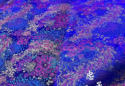 Galaxy Silk Brocade Fabric: 35" Wide Chinese Sewing Material - Poppylollipop