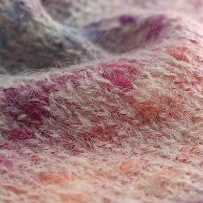 Fil de soie mohair arc-en-ciel : Teint à la main, épaisseur dentelle (50 g/100 m)
