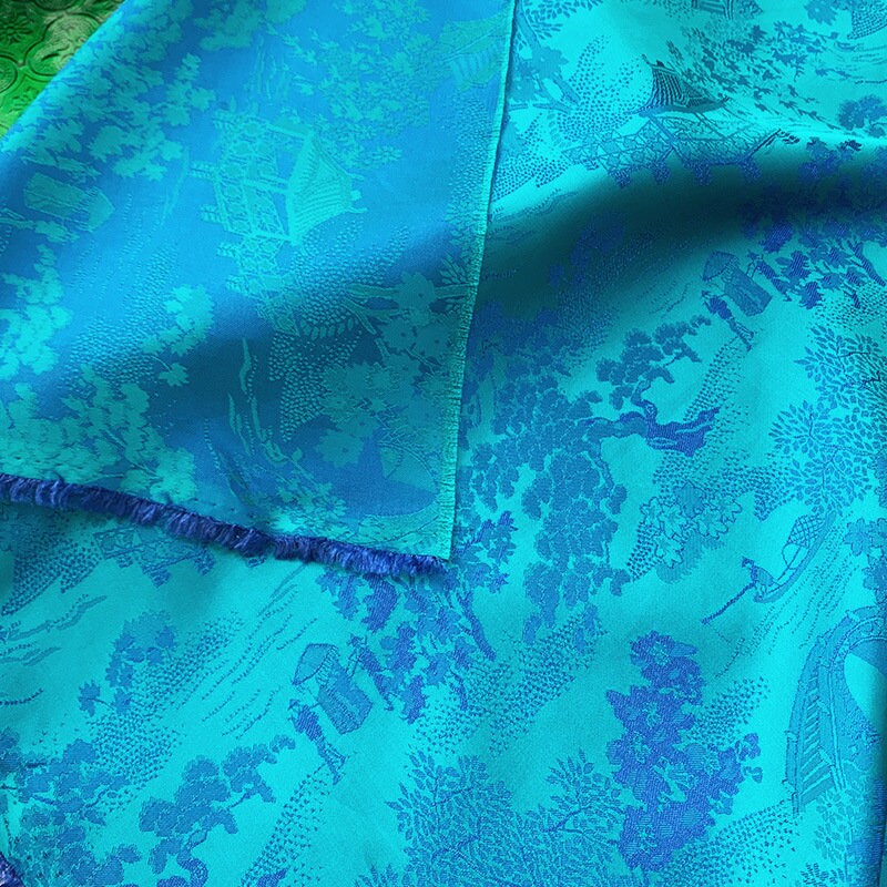 Grand View Garden Jacquard Fabric: 59"W Acetate Upholstery & Sewing