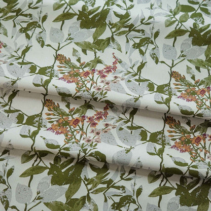 Reversible Jacquard Fabric: Japanese Floral Embossed Weave (59"W)