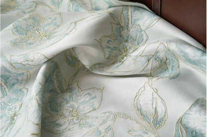 Flower Jacquard Fabric: 3D Texture Polyester, 57" Wide