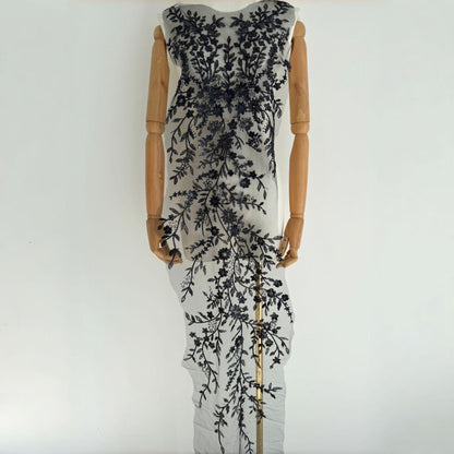Elegant Gold Multicolor Beaded Sequin Lace Fabric for Wedding Dresses & Special Occasion Gowns