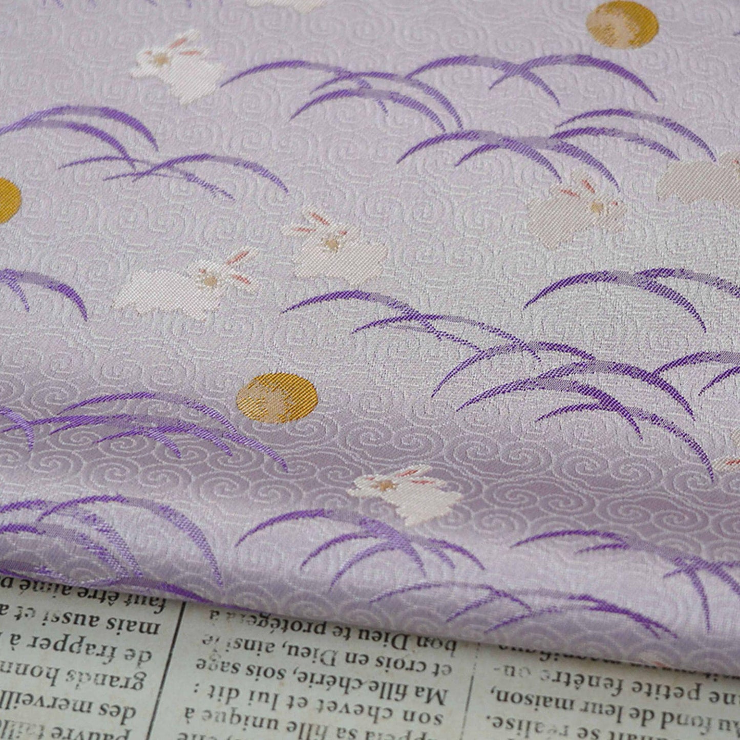 Luxury Jacquard Brocade lilac Fabric for Vest Sewing & Costumes, 59"Wide