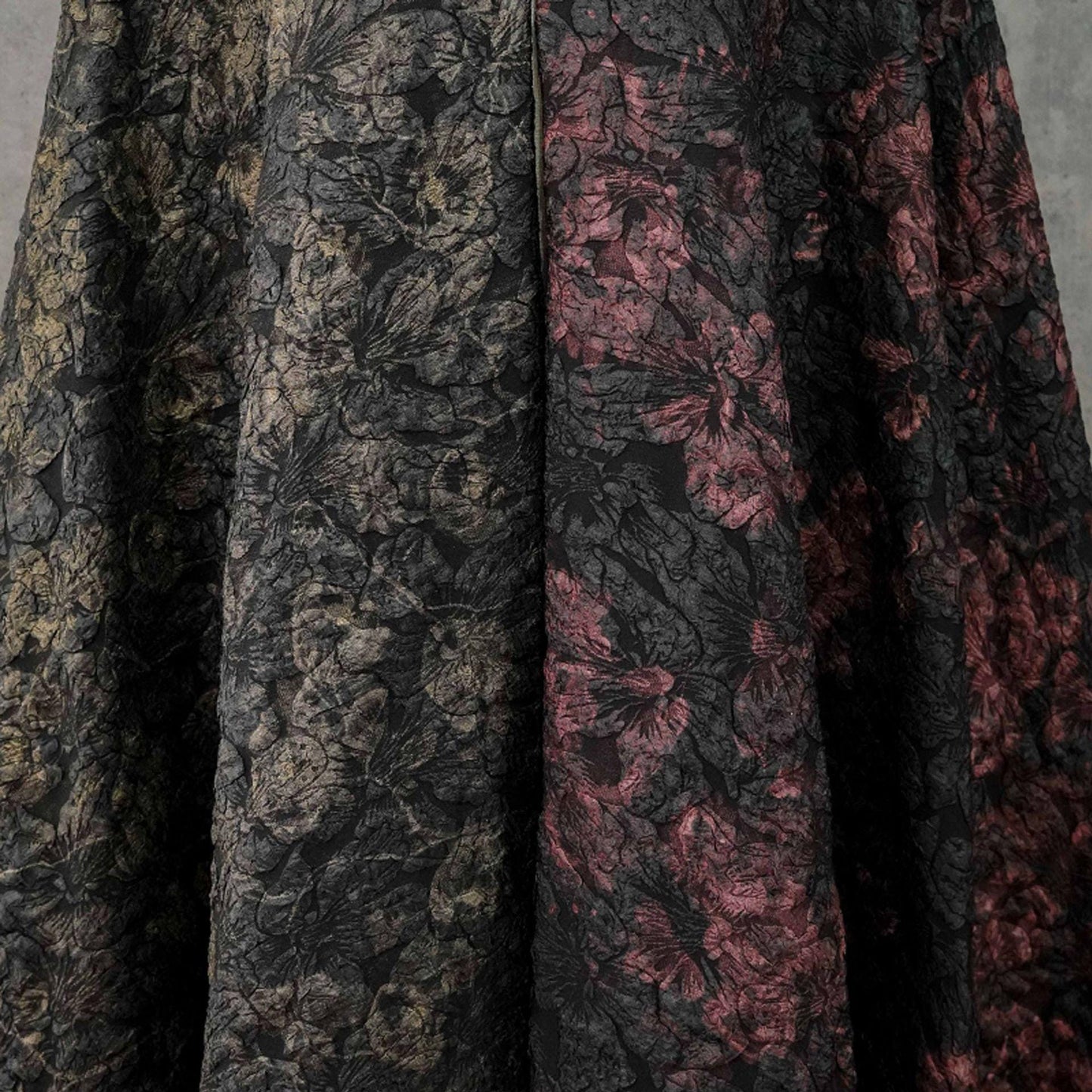 Embossed Gold Floral Jacquard Fabric | Luxury Home Decor, 59" Wide