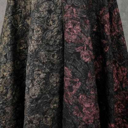 Embossed Gold Floral Jacquard Fabric | Luxury Home Decor, 59" Wide